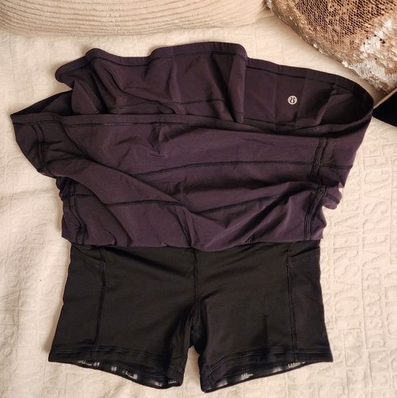 All black Lululemon Pace Rival mid-rise tennis skirt size 4 - Picture 8 of 11